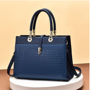 Tote Designer Fashion Ladies Leather Women Handbags - Blue